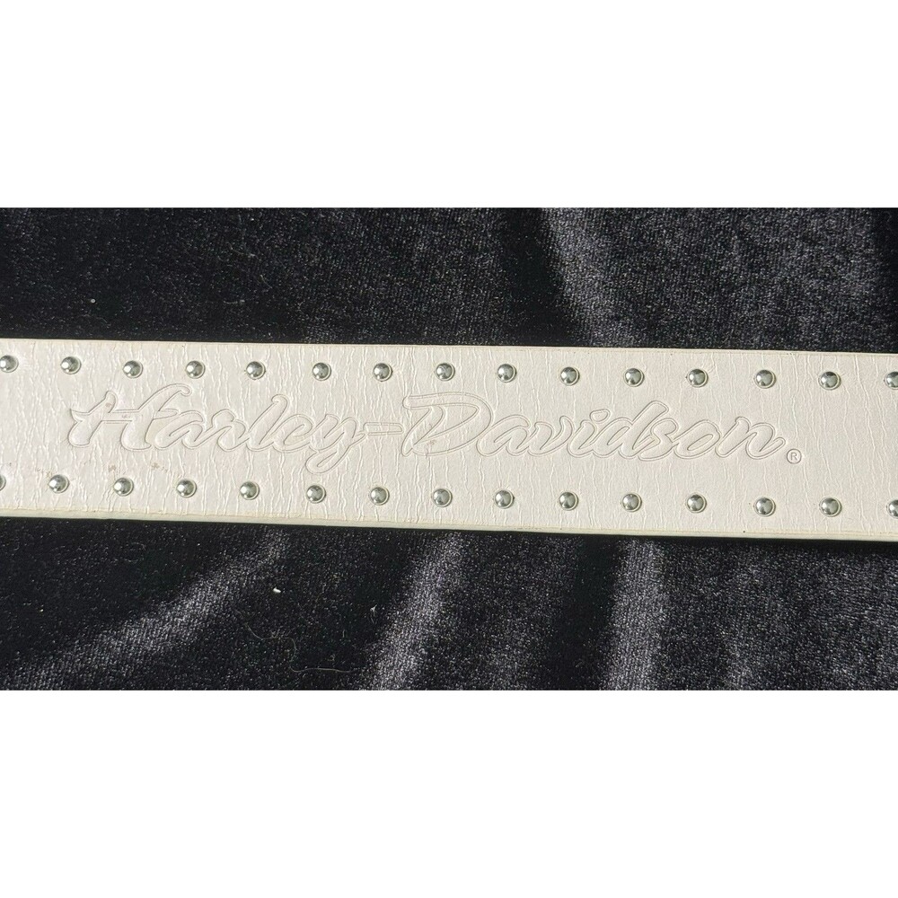 Harley-DavidsonLadies Belt White Studded Leather Women's M Genuine Leather READ